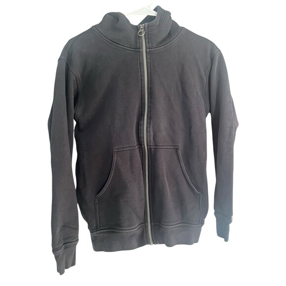 Lululemon Scuba Hoodie Full Zip Size 4‎ Heritage Black Heavy Preppy Athleisure - Picture 1 of 13
